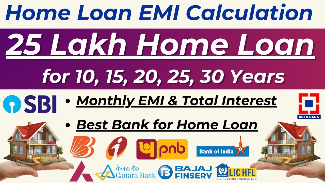 Home Loan Interest Rates 2025 | Best Home Loan Interest Rates 2025 | 25 Lakh Home Loan EMI |