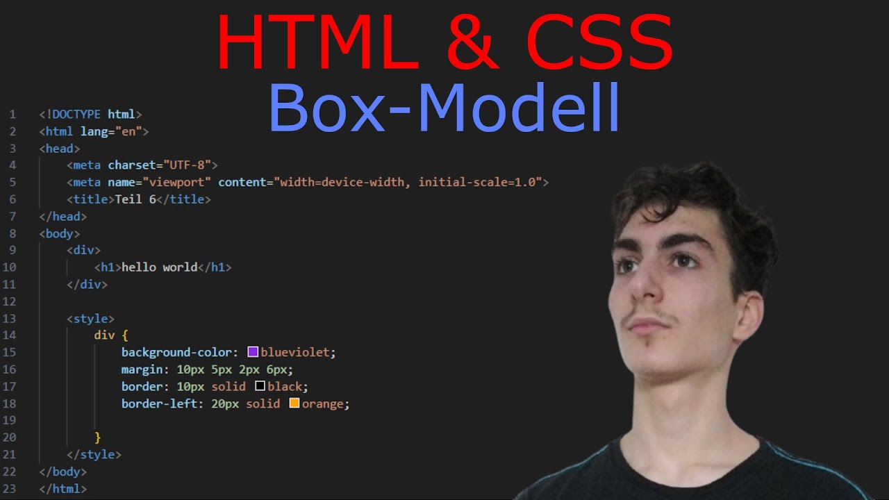 HTML & CSS Grundkurs Teil 6 - CSS Box-Modell einfach erklärt (Padding, Border & Margin)