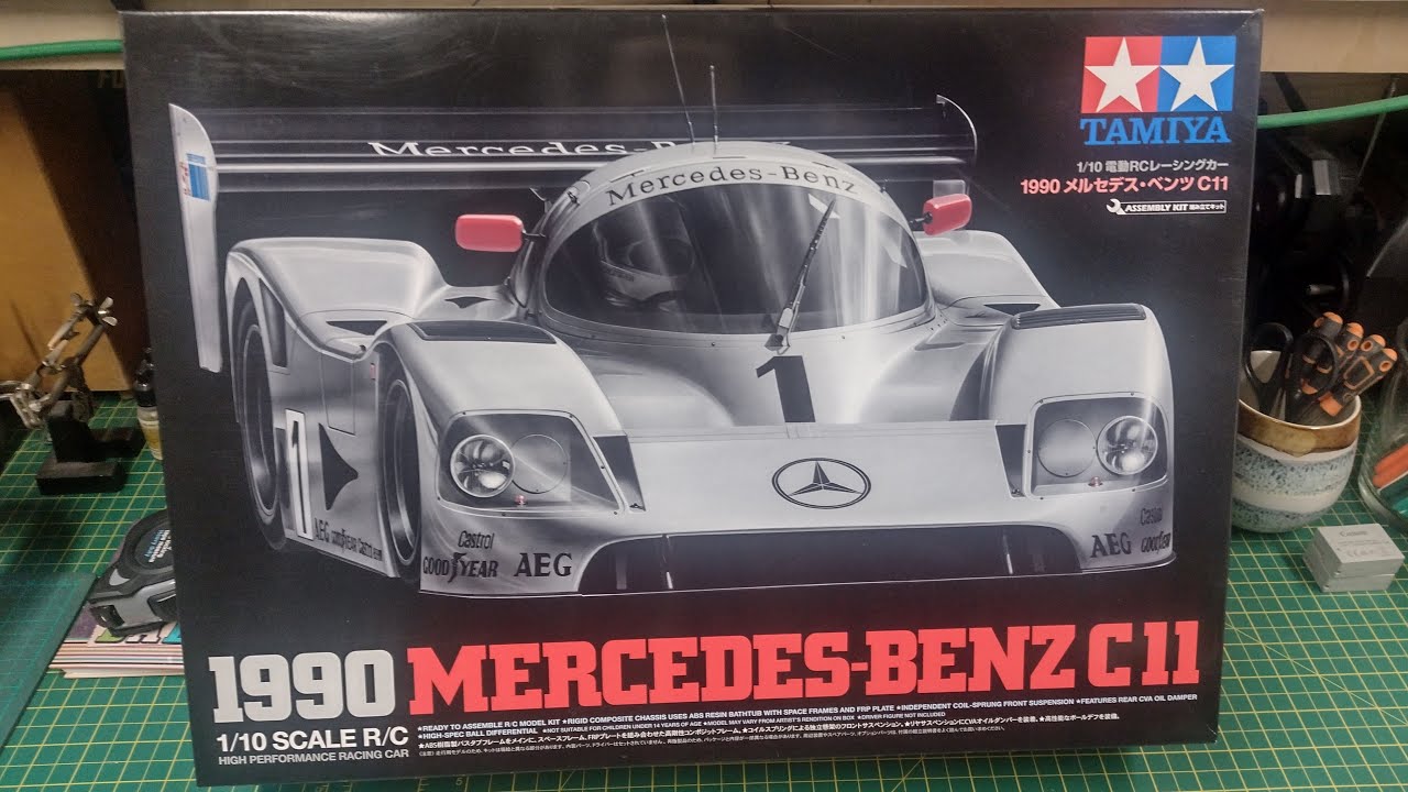 Tamiya 1990 Mercedes-Benz C11 47484, Complete Chassis Build