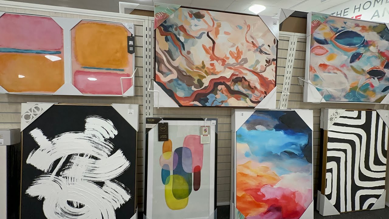 PHENOMENAL HOME GOODS HOME DECOR SHOPPING | ALL WALLART / PAINTINGS WALKTHROUGH #walldecor