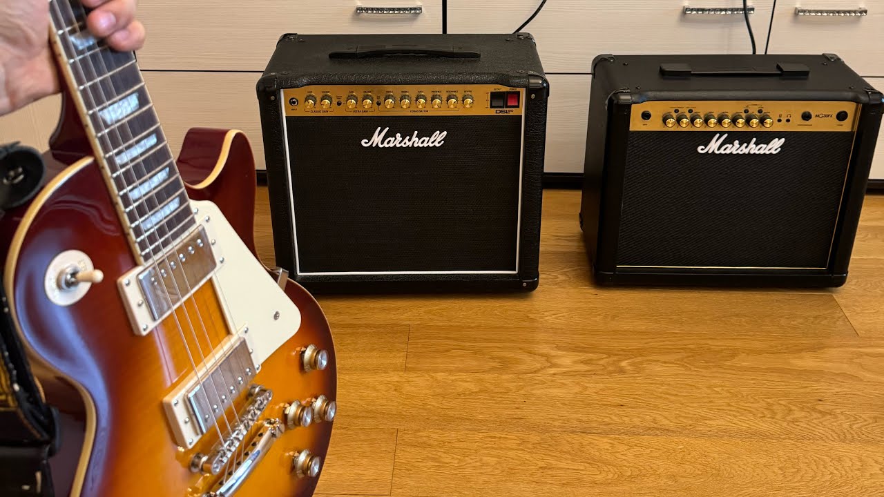Marshall mg30fx vs DSL20. Транзистор vs Лампа на гитаре Epiphone Les Paul Standard 60s