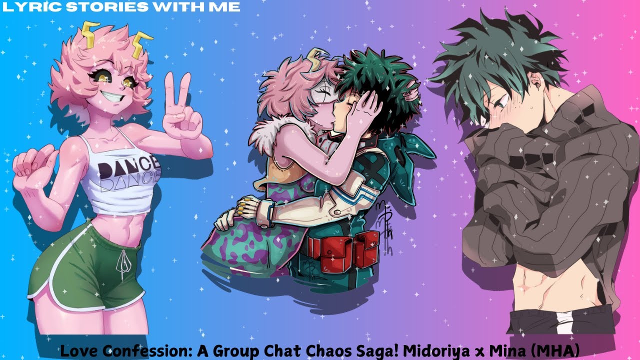 Love Confession: A Group Chat Chaos Saga! Midoriya x Mina (MHA)