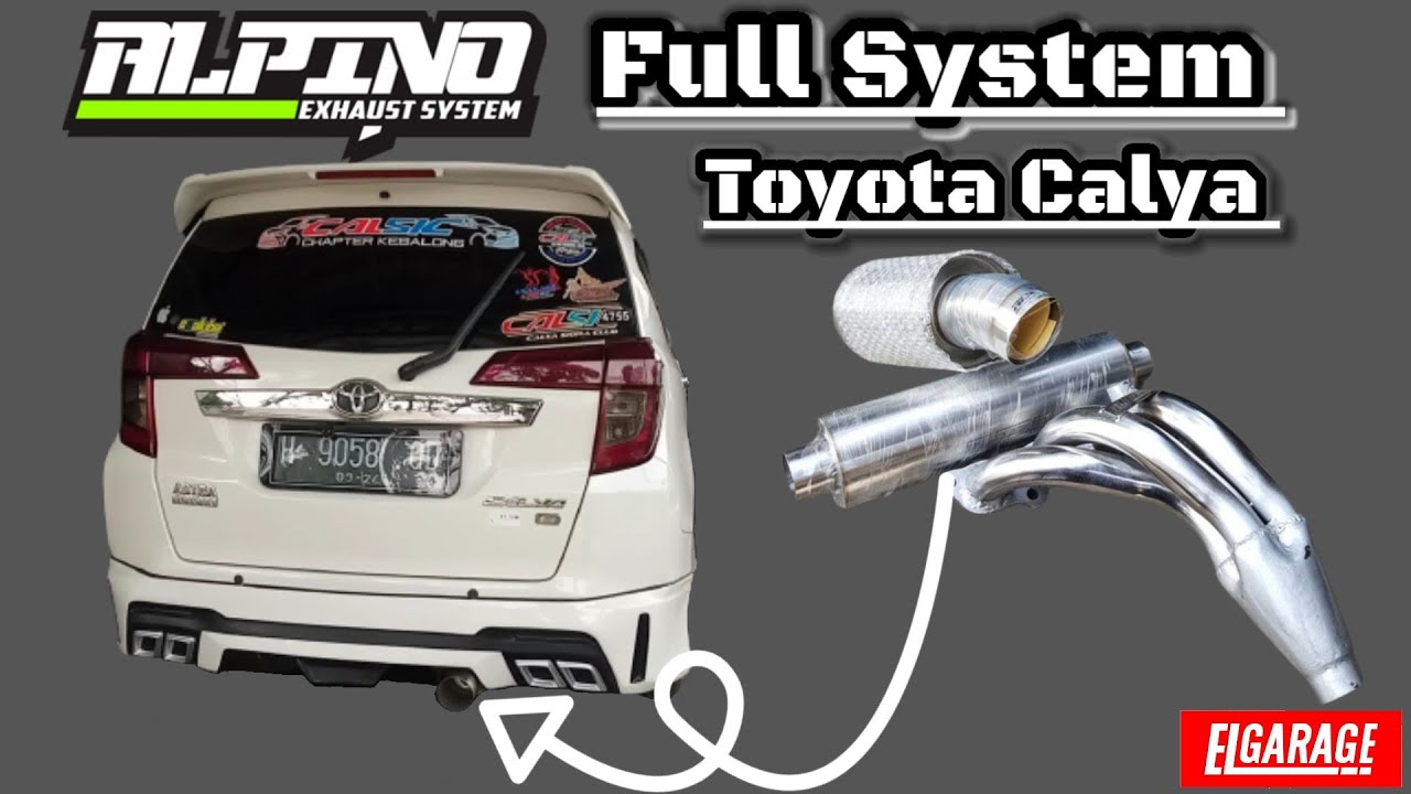 TOYOTA CALYA PASANG KNALPOT FULL SYSTEM ALPINO EXHAUST