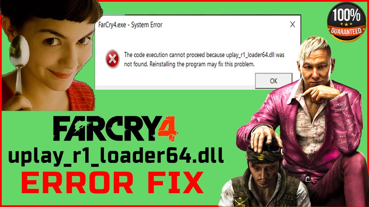 Far cry 4 \ uplay_r1_loader64.dll \ bug fixing setup (with subtitle)