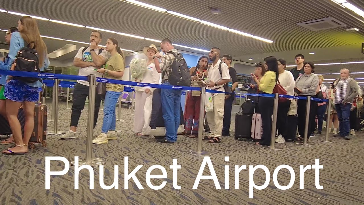 Phuket International Airport Walking Tour, Thailand 2023