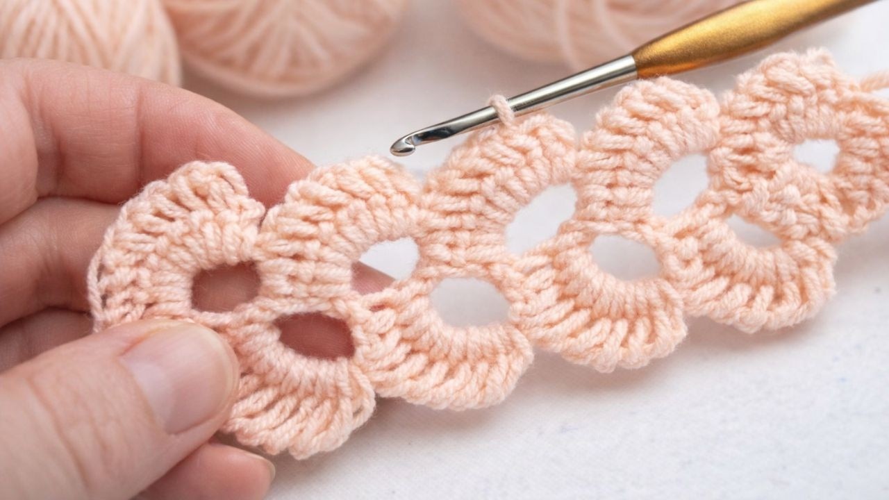Easy Crochet Shell Lace Stitch Tutorial ✨ Beautiful Crochet Pattern for Beginners