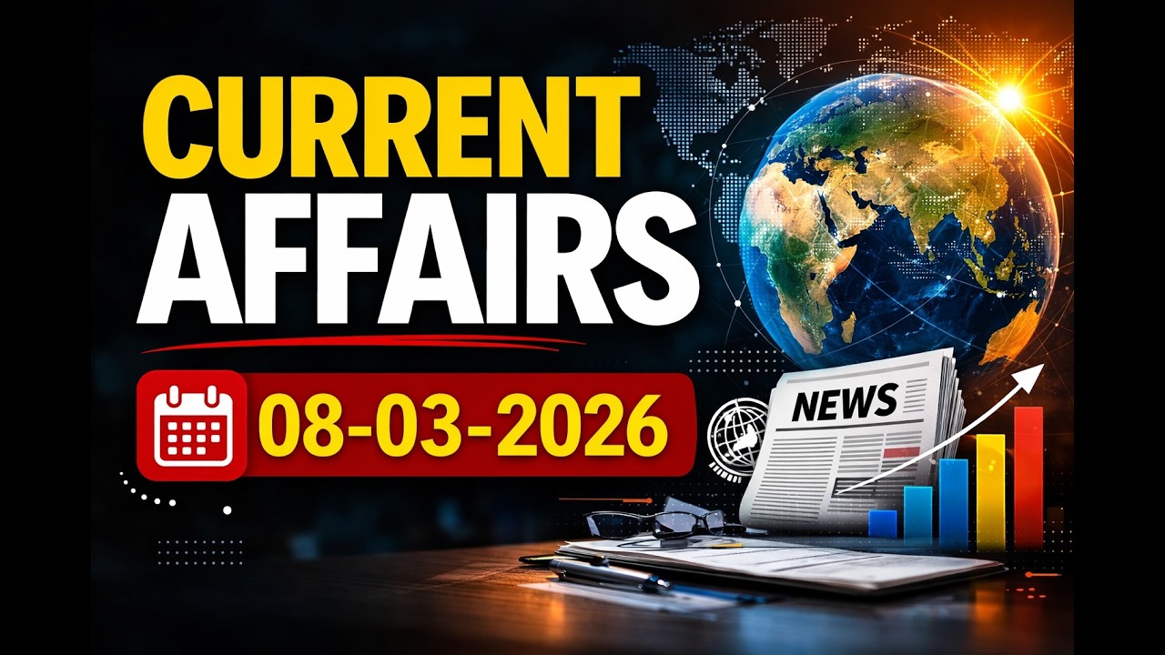 Current Affairs 08 March 2026 | Daily CA for Competitive Exams