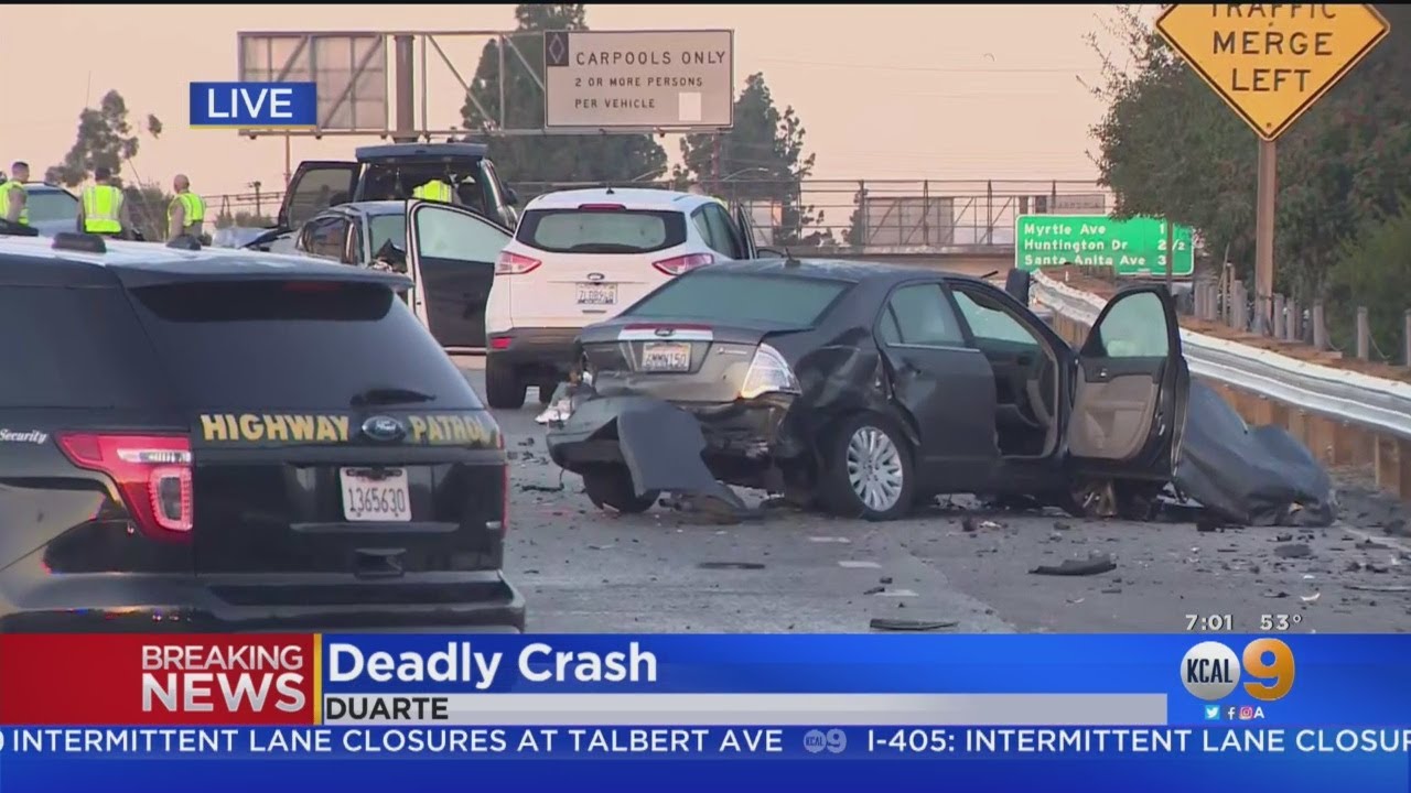 1 Person Killed, Several Injured In Chain Reaction Crash On 210 Freeway In Duarte