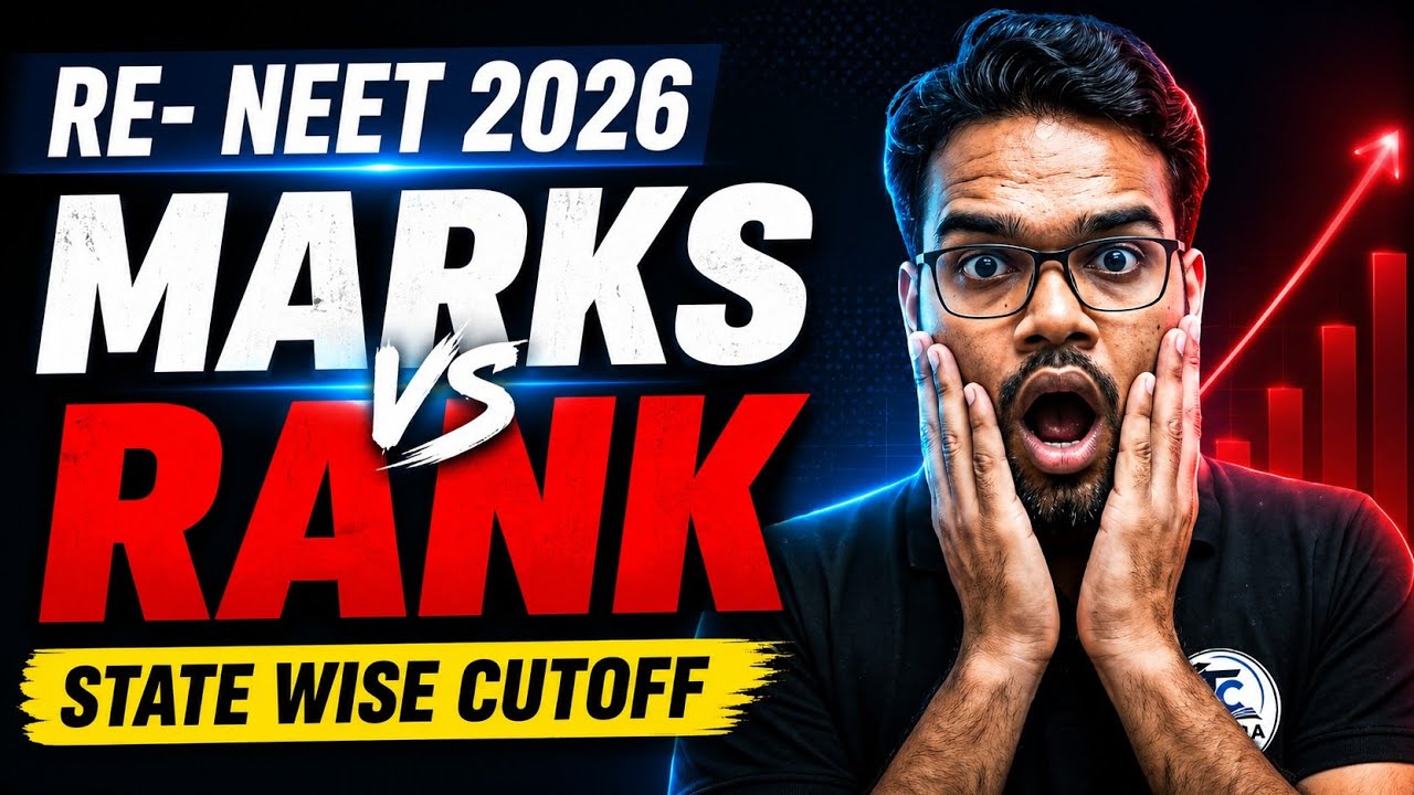 🔥 RE-NEET 2026 Marks vs Rank | State Wise MBBS Cutoff | Safe Score for Government Medical College