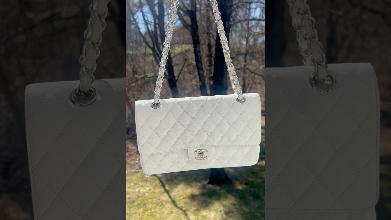 Would you dare buy a Chanel Classic Flap Bag in White ?🤍But it&rsquo;s so pretty #chanel #luxury