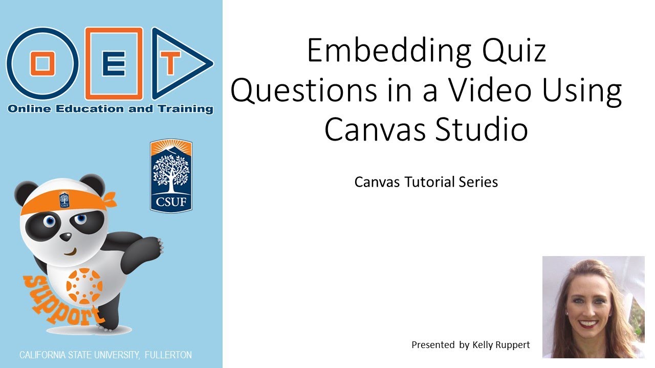 Embedding Quiz Questions in a Video Using Canvas Studio