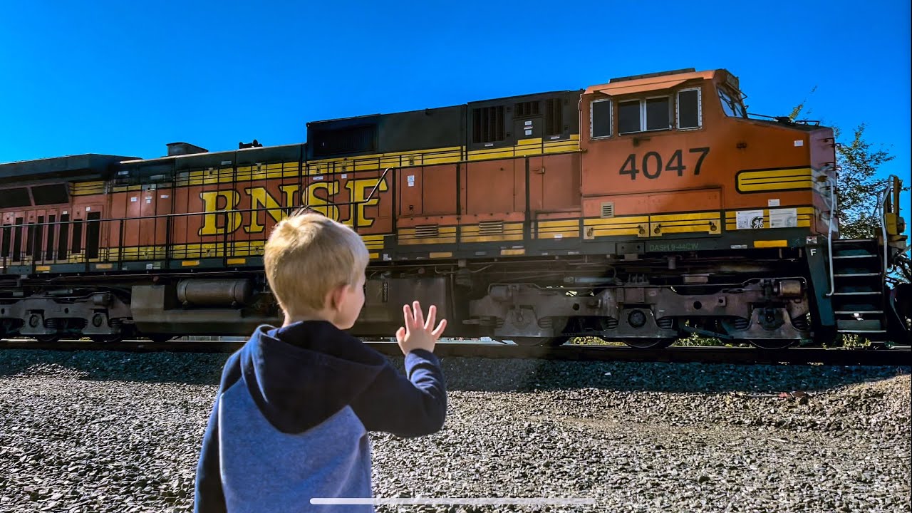 TRAIN TRACKING #11 | Levi Spots His First BNSF Freight Train!!
