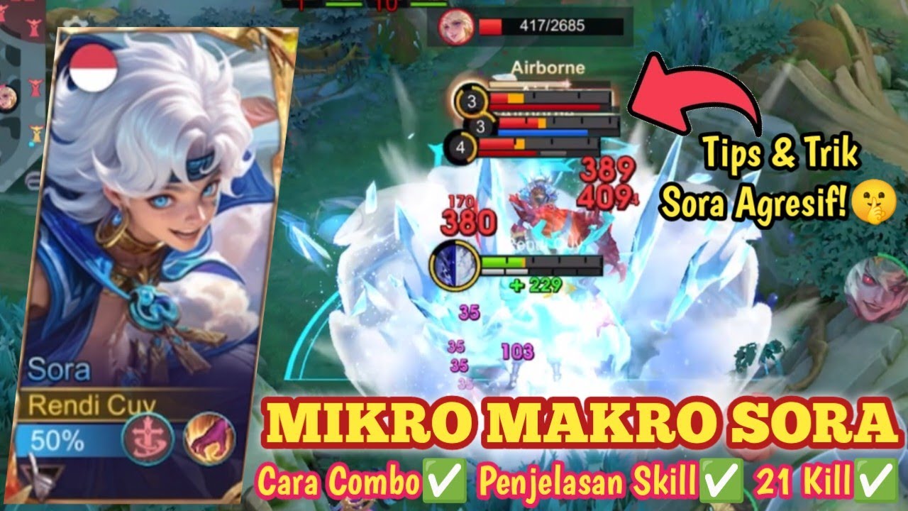 TIPS MAIN SORA YG JAGO BIAR BISA GENDONG 1 TIM! MIKRO MAKRO SORA! BUILD SORA TERSAKIT 2025 - MLBB