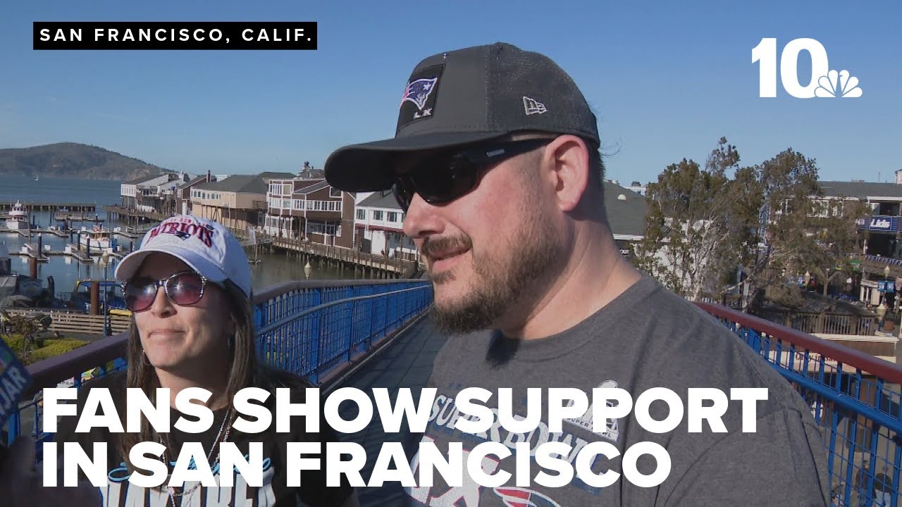 Patriots fans show support in San Francisco ahead of Super Bowl LX