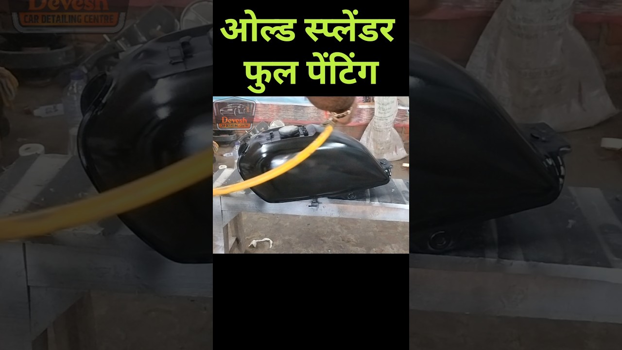 bike painting | old bike full painting | Splendor full painting | Splendor all black painting