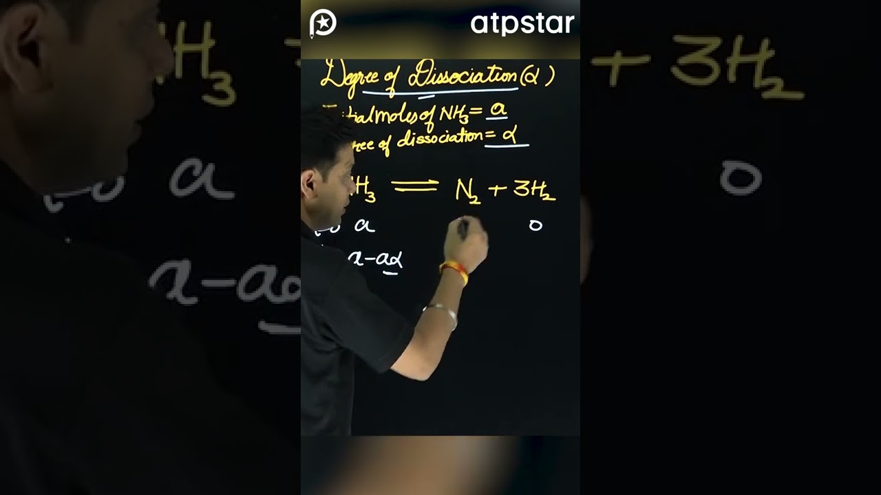Trick for Degree of Dissociation - IIT JEE & NEET | Chemical Equilibrium #shorts #jeechemistry