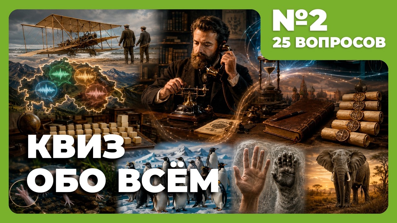 Квиз - Обо всём #2 🧠 Разнообразные вопросы