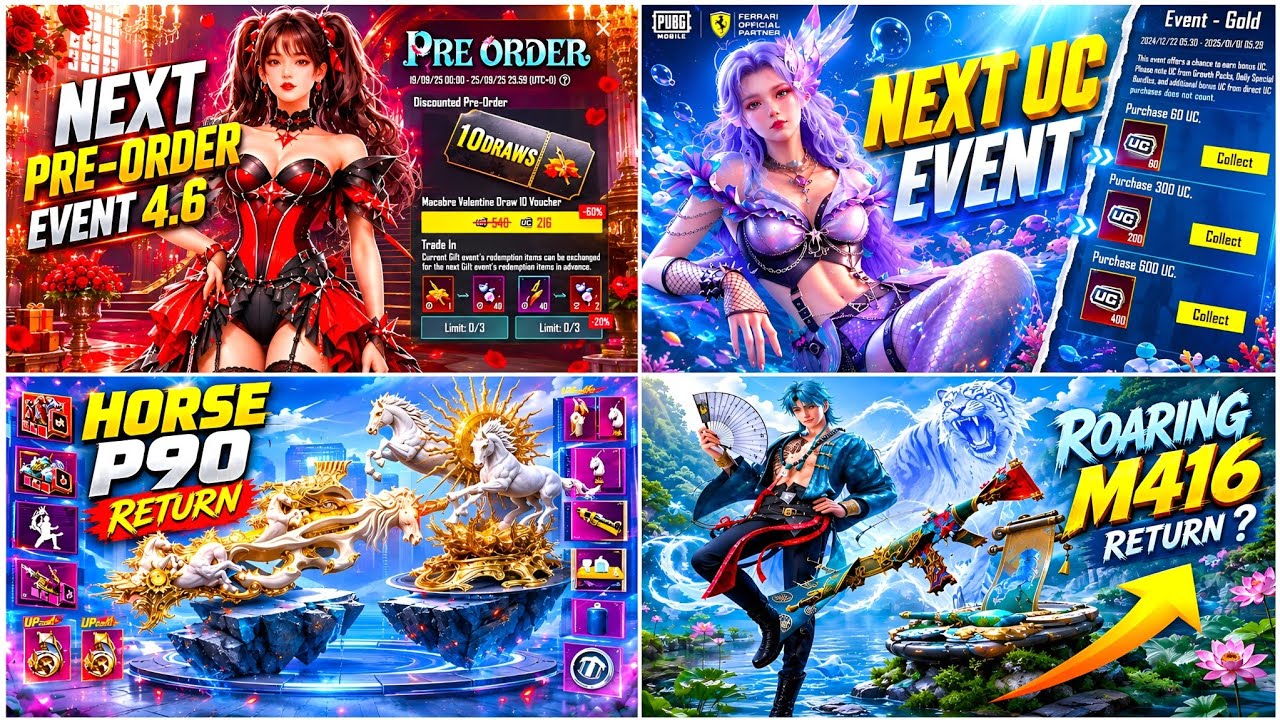 BGMI NEXT UC UP EVENT | NEXT PRE-ORDER EVENT CANCEL ? | HORSE P90 RETURN | NEXT MYTHIC FORGE LEAKS 