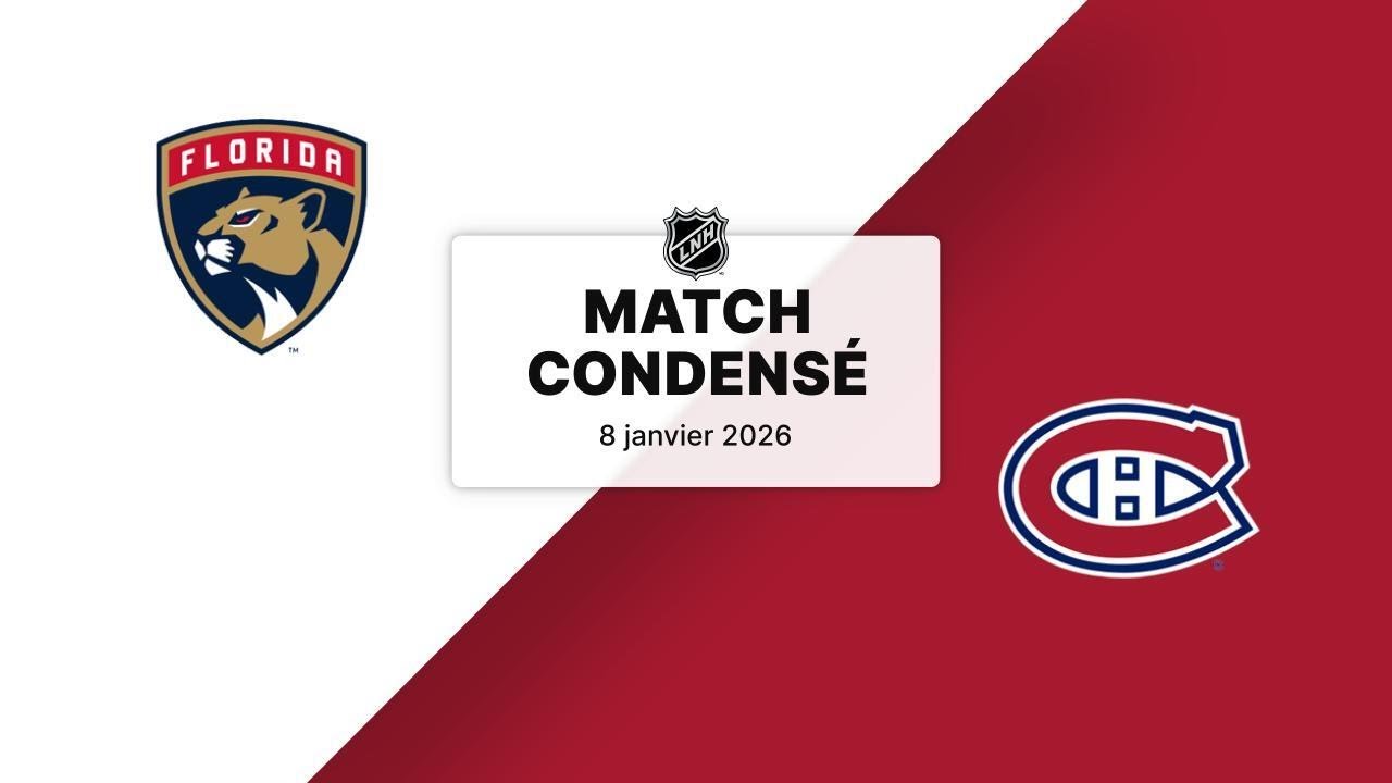 Match condensé : Panthers @ Canadiens 8/1/2026 (44/82) (25-13-6) | Tour du chapeau Alexandre Texier
