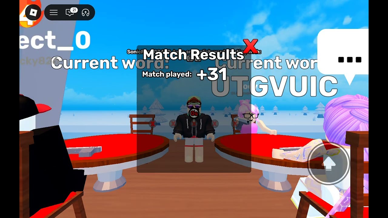So I Played Last Letter In Roblox...