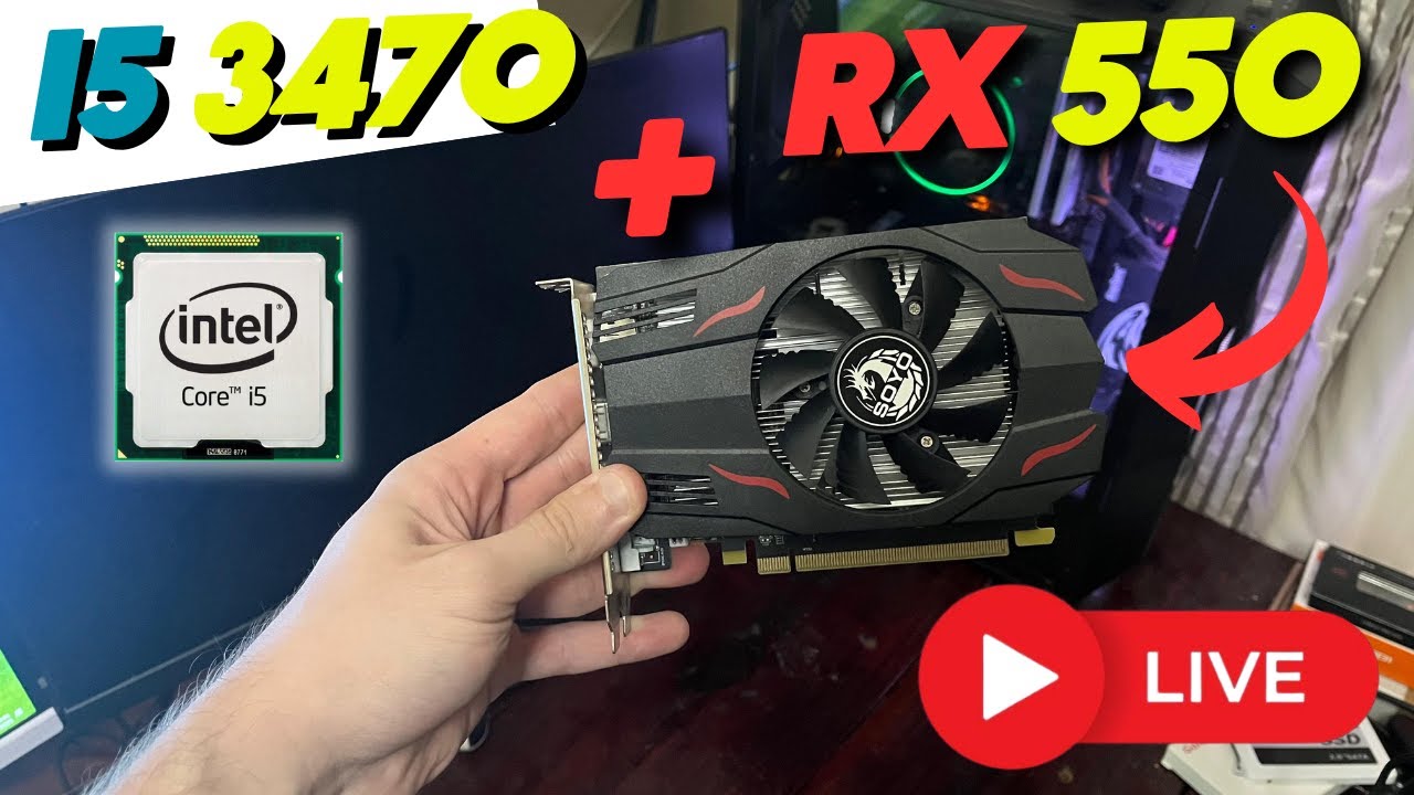 i5 3470 + RX 550 4gb - teste em jogos AO VIVO!