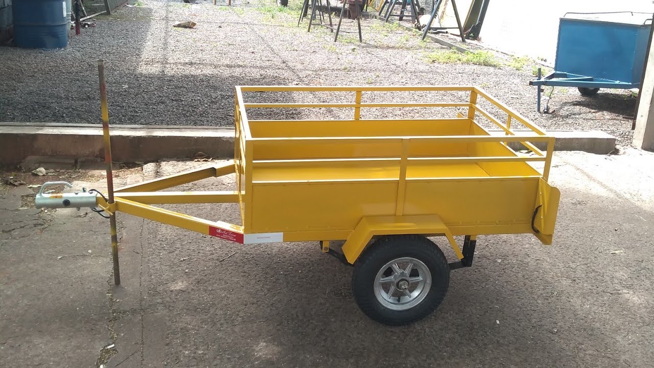 carretinha pequena para Moto lateral feita em chapa (será usada para entregas em supermercado)