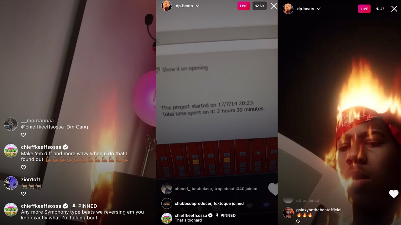 DP Beats Cooks Up, Plays Beats, Chief Keef Joins IG Live (May 15, 2022)