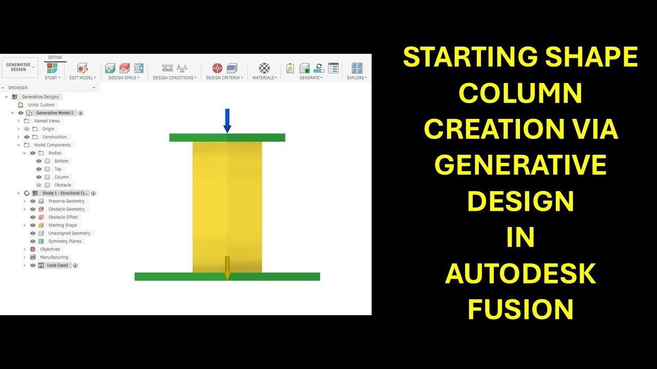 Autodesk Fusion Tutorial - Generative Design - Starting Shape