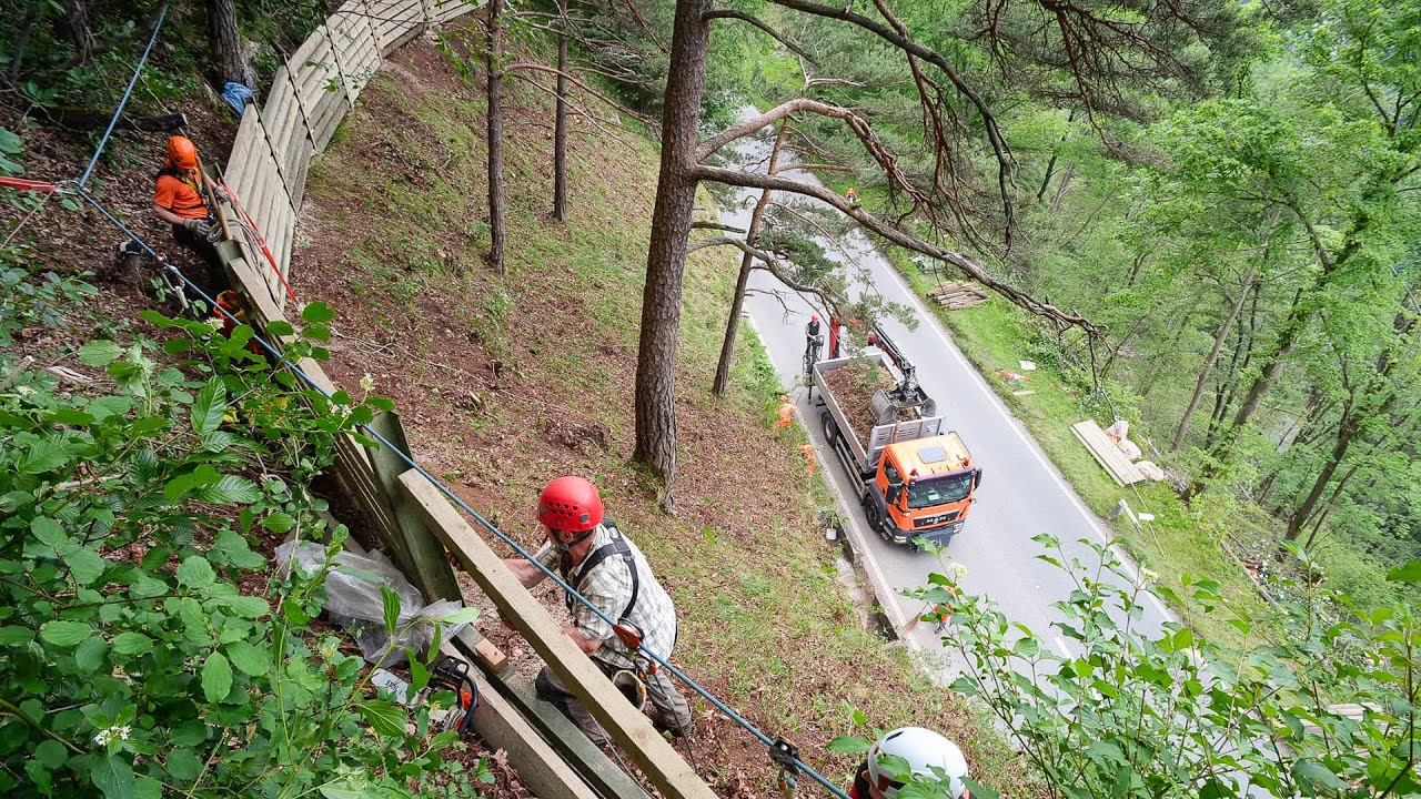 Steinschlagverbauung erneuern am Hauenstein