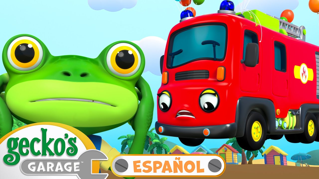 ¡El Camión de Bomberos Está Volando! | Garaje de Gecko en Español | Dibujos animados