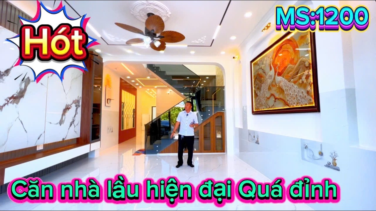 1200: căn nhà lầu hiện đại quá đỉnh gần của 5 chợ Long Hoa 3pn 4tolet