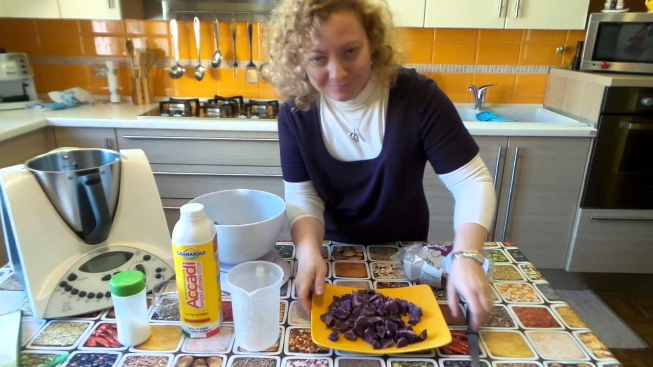 Pure VIOLA con Bimby TM31, di patate VIOLA! patate vitelotte, purple potato
