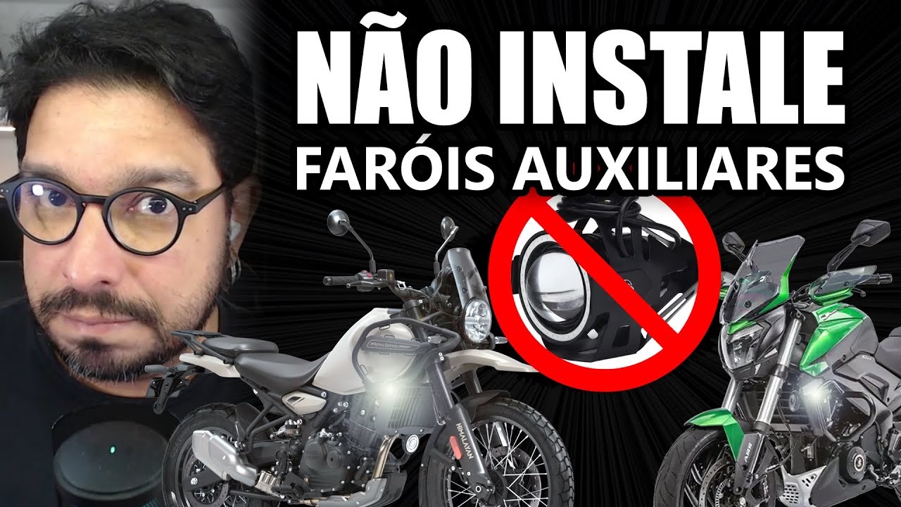 ⚠️Não instale faróis auxiliares na moto⚠️