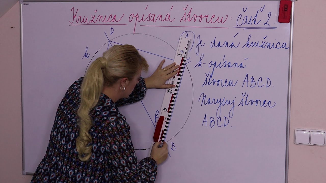 Matematika - kružnica opísaná štvorcu časť 2.