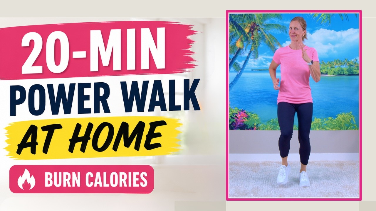 20-Min Power Walk at Home 🚶&zwj;♀️ Burn Calories & Walk Off the Weight!