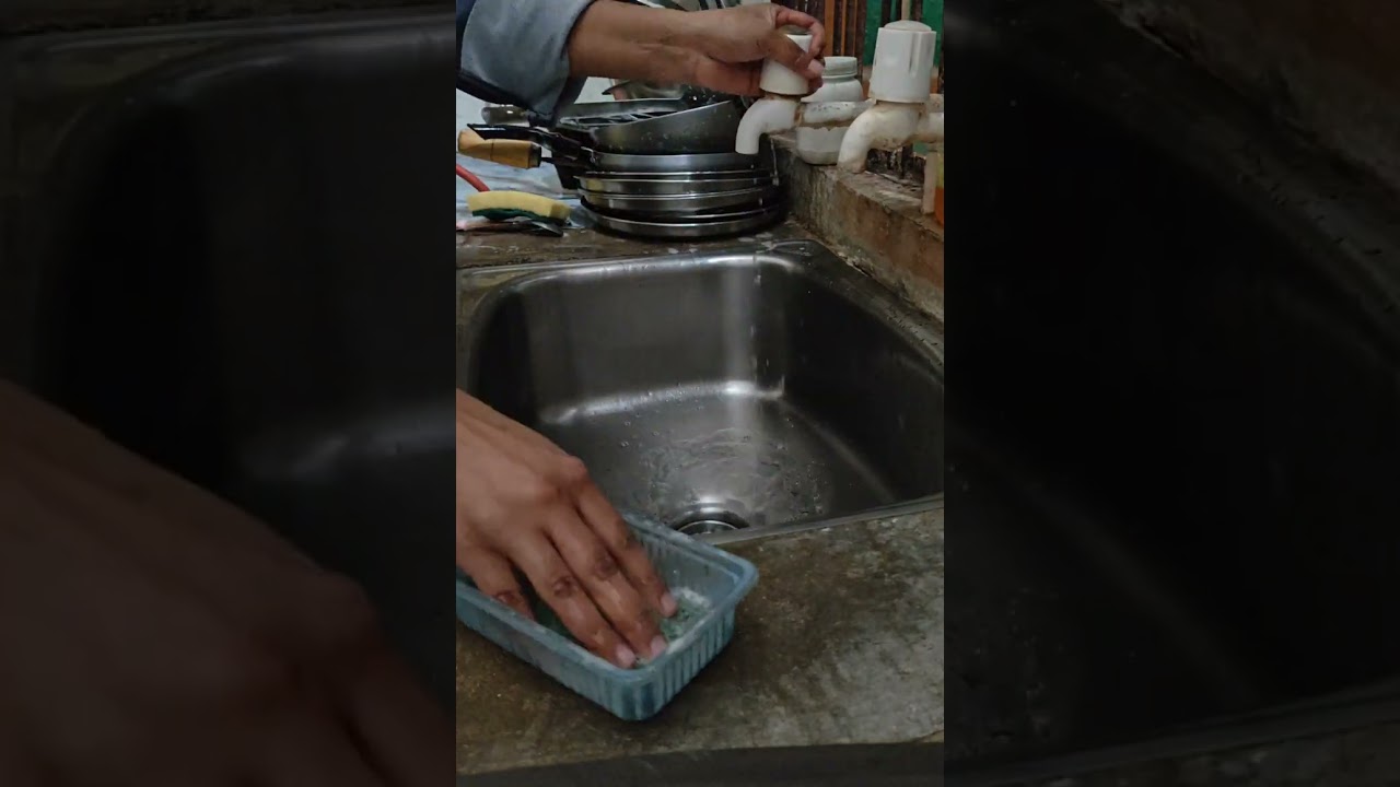 ASMR Dishwashing #household #clean #night #kitchen #relaxing #realaxbrain 