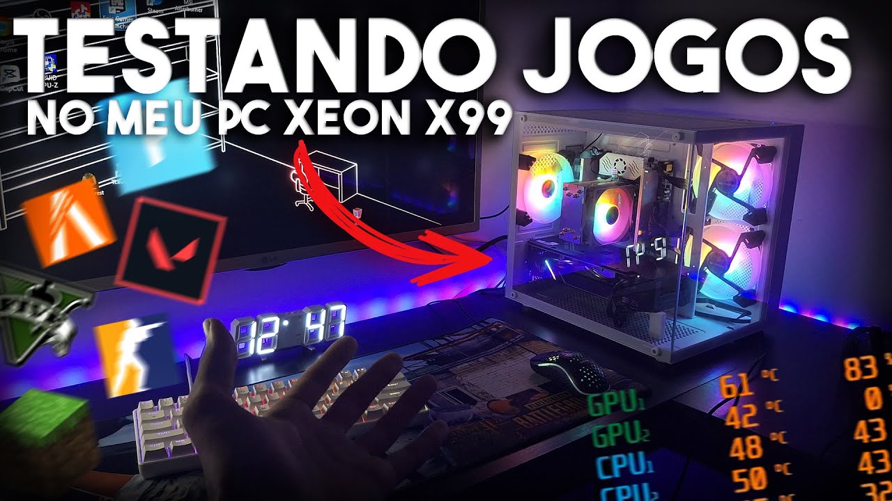 TESTANDO JOGOS NO MEU PC XEON X99!! (2680 V4 + 1660 Super)
