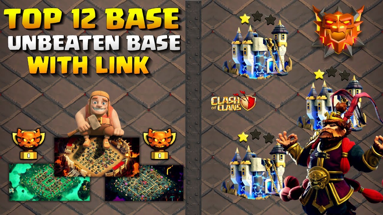 TOP 12 BEST LEGEND & WAR BASE LINK | ANTI METEOR GOLEM/THROWER BASE LAYOUT | ANTI 2 STAR TH18 BASE .