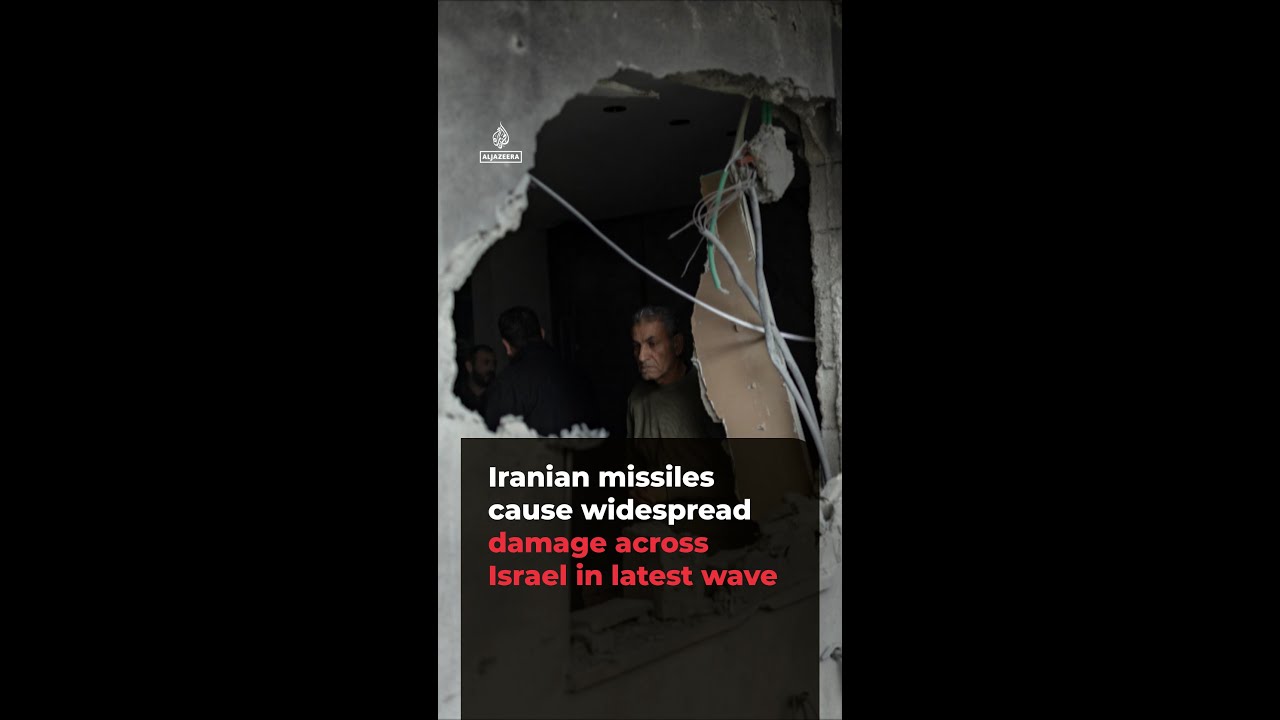 Iranian missiles cause widespread damage across Israel in latest wave | AJ#shorts