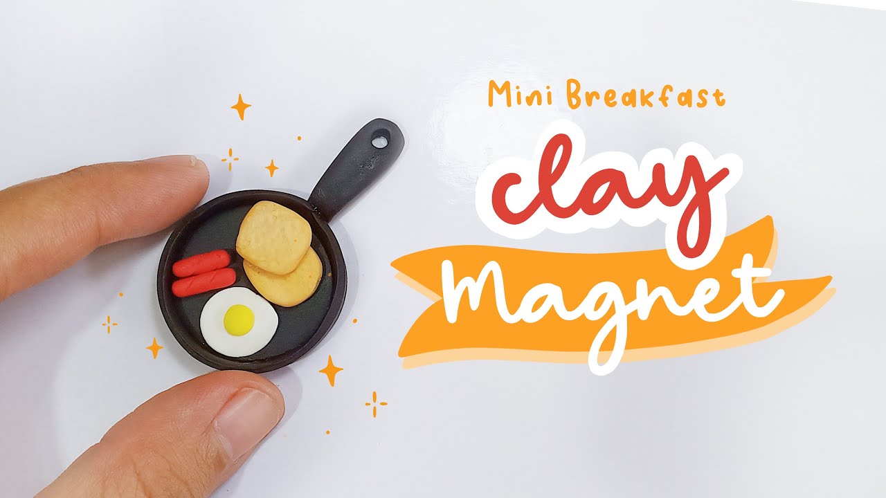 Miniature Breakfast Ref Magnet | Easy Clay Tutorial