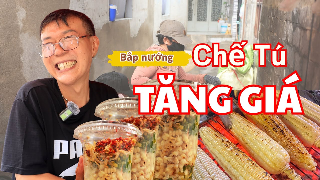 Bắp nướng mỡ hành CHỊ TÚ TĂNG GIÁ khách vẫn tấp nấp mua ủng hộ