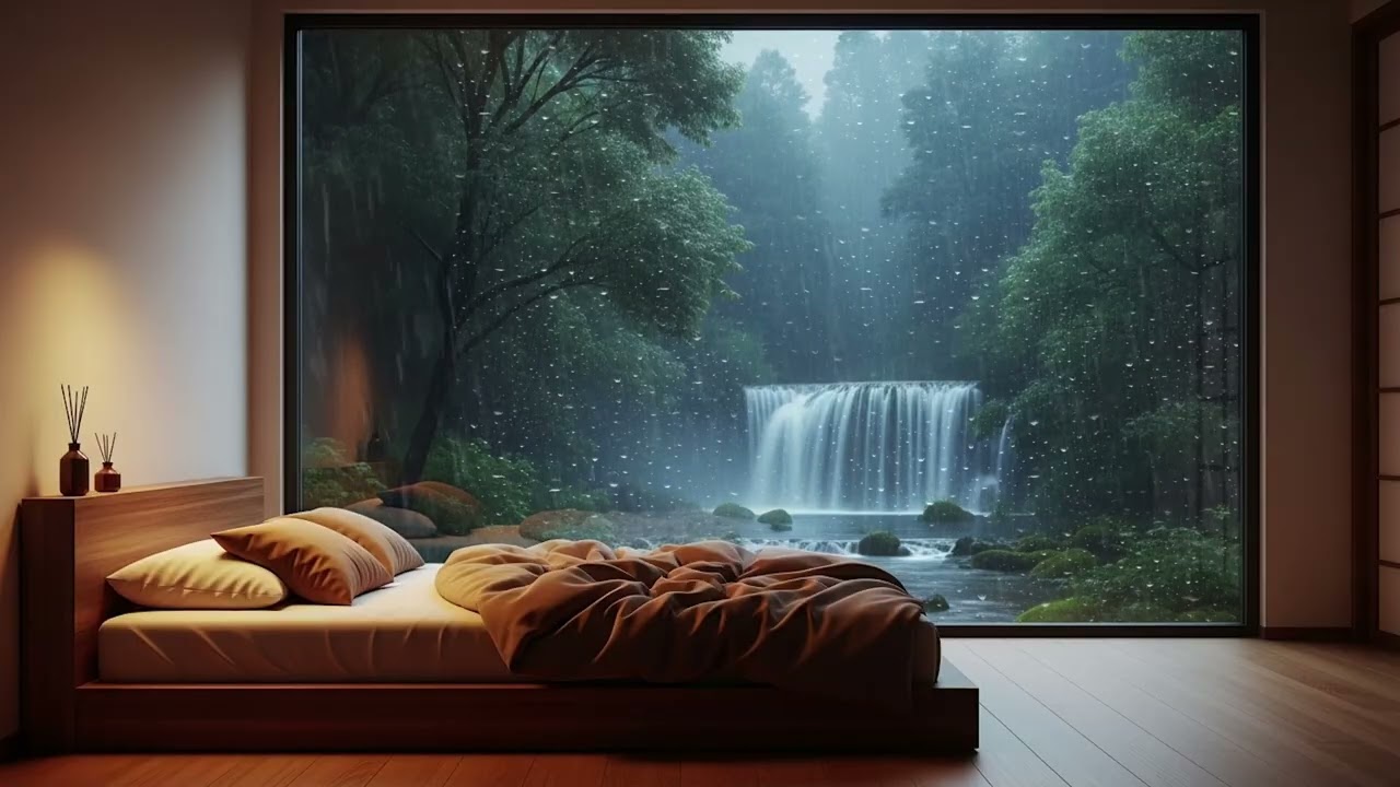 Thunder Rain Over a Silent Japanese Home ⚡🌧️ | Ancient Calm, Deep Sleep Ambience, Zen Storm Night
