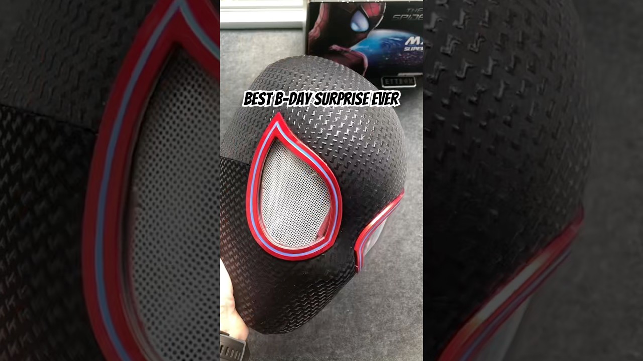 Best Birthday Surprise Ever,Miles spiderman mask 🎁🕷️ 