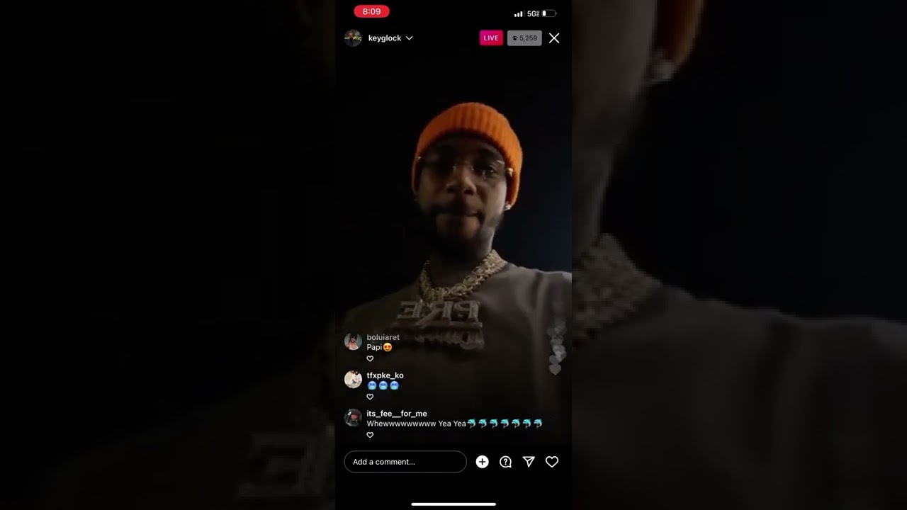Key Glock Instagram Live In Vegas