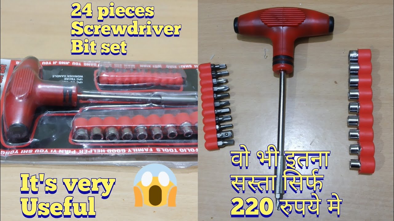 24 pieces screwdriver bit socket set unboxing and features || Hemant Techvlogs