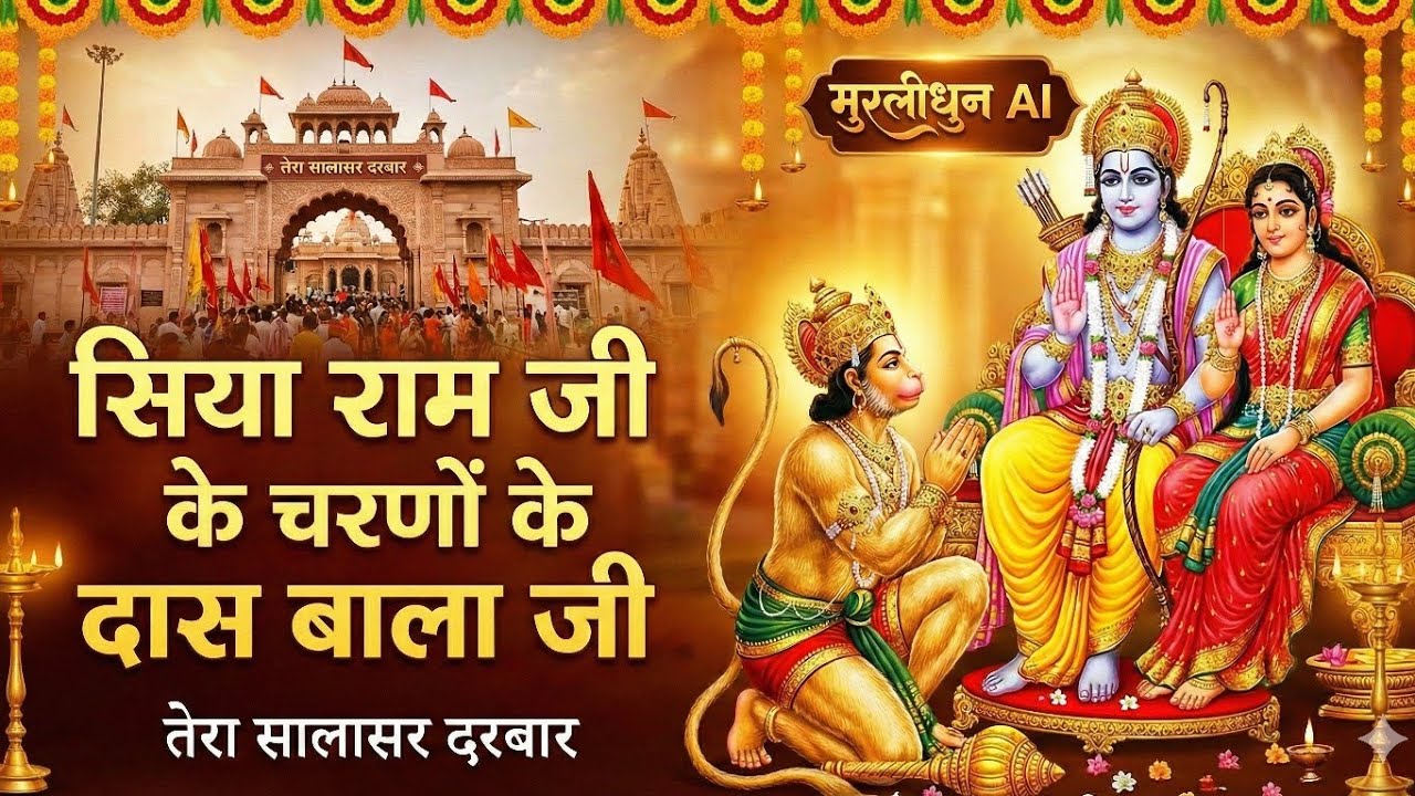 सिया राम जी के चरणों के दास बाला जी | Tera Salasar Darbar | Hanuman ji Bhajan 🙏 | Murlidhun AI