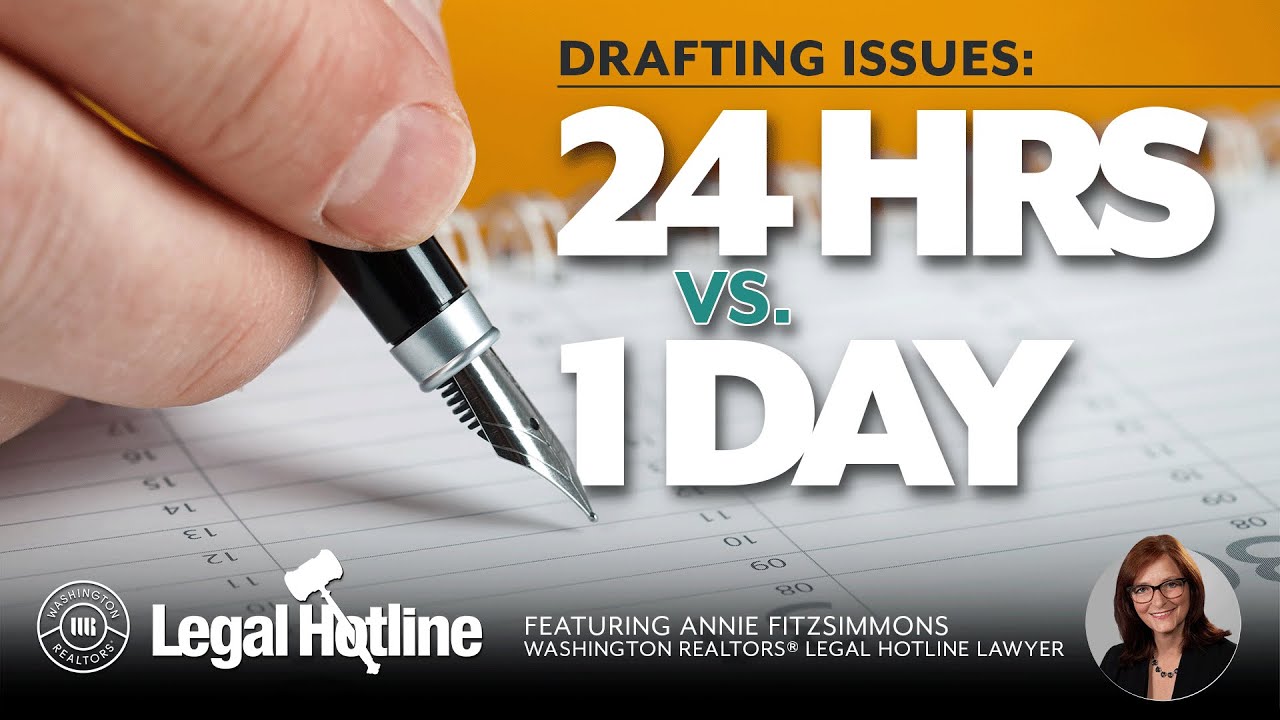 Drafting Issues: 24 Hrs  VS.  1 Day