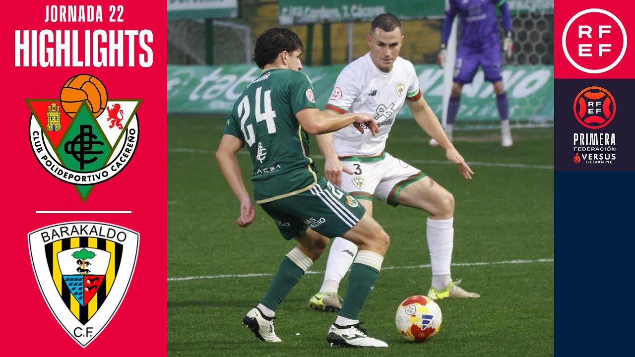 Resumen #PrimeraFederaci&oacute;n | CP Cacere&ntilde;o 0-0 Barakaldo CF | Jornada 22 | Temporada 2025/26