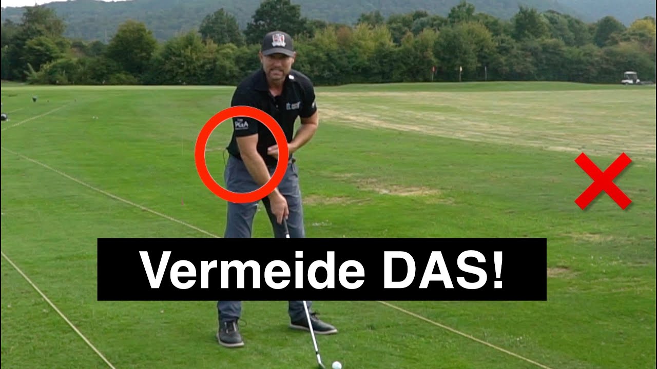 Golf: So vermeidest du diesen Fehler mit dem rechten Arm beim Golfschwung!
