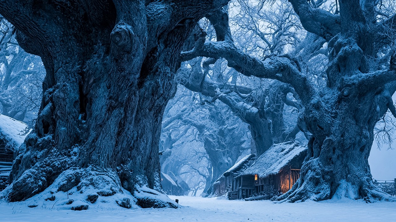 Old Oak Forest Near a Medieval Village | Medieval Fantasy Music for Rest